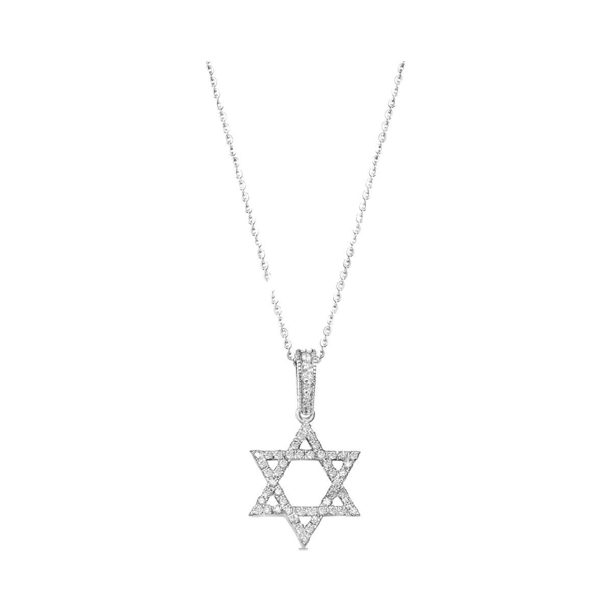 שרשרת מגן דוד שיבוץ מלא